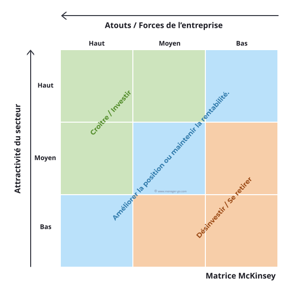 Matrice McKinsey : cases 3x3